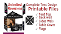 do event canopy tent, backdrop, roll up banner, feather flag, table cover etc