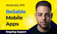 be your react native developer and do mobile app development for ios and android