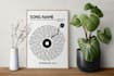create custom song lyrics print wall art in vinyl style