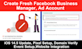 fix or create facebook business manager or ad account