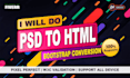 convert PSD to HTML xd to HTML figma to HTML with responsive design by bootstrap