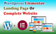 do wordpress elementor website or landing page