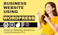 build small business wordpress website using elementor pro