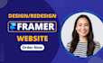 develop modern framer website, framer landing page, figma to framer design