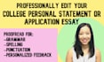 professionally edit your college personal statement, essay or resume