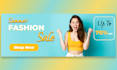 create attractive web banner ads or hero image