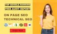 complete on page and technical SEO for wordpress wix squarespace shopify
