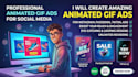 design high converting animated gif banner ads for web and social media