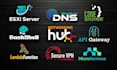 do modern, custom, minimalist, 3d logo for your brand within 24 hours
