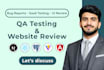 do QA testing, website review and bug reporting for web app
