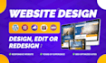 design, redesign, rebuild, edit, revamp, customize or do full wordpress website