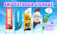 design premium feather flag, teardrop, beach flag, billboard