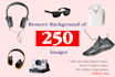 remove background of 250 images