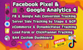 set up or fix ga4 custom dashboard and ecommerce tracking with GTM