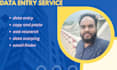 do exemplary  data entry, copy paste, web research,