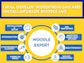develop wordpress lms and install,upgrade moodle lms