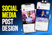 design creative social media posts and covers