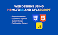 develop website designs using html, css and javascript