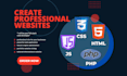 create a professional custom website using HTML CSS js PHP