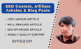 write seo optimized amazon affiliate articles and blog posts