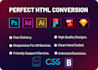 convert your figma, xd, or PSD to responsive HTML css websites using bootstrap 5