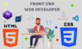 do frontend development using html, css, javascript