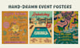 create an illustrated poster or flyer for your concert, festival, party, event