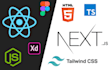 create a modern website, dashboard using react js , next js and tailwind css