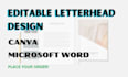 create an editable canva and word letterhead