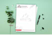 design simple and nice looking letterhead word template