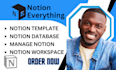 setup notion, notion template, notion database, notion workspac as notion expert