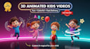 3d animated kids videos, custom, fast delivery, fun and educational