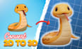 design cute 3d mascot, chibi, cartoon character for brand, game or toy