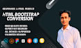 conversion PSD to HTML, figma to HTML responsive bootstrap