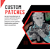 create custom patches of pvc rubber logo embroidery