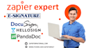 setup docusign pandadoc hellosign edusign zohosign qwilr zapier zaps integration