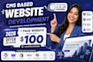 build cms website using wordpress, webflow, shopify, wix and squarespace