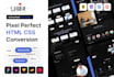 convert figma to html, xd to html, psd to html responsive bootstrap 5