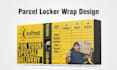 parcel locker wrap design