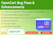 fix, customize and maintenance opencart online store