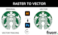 do vector tracing, vectorize image, vector logo to svg, pdf