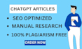 write SEO optimized articles using chatbot and openai