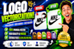 manually vectorize redraw and convert your logo to high quality vector