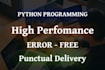create efficient solutions through python coding