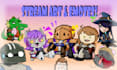 create streaming emotes and png tuber art