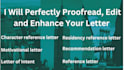 proofread and edit your reference or recommendation letter