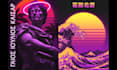 design a vibrant retrowave poster for your room in 24h delivery