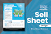 design professional product sell sheet, one sheet, door hanger