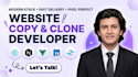 clone or redesign any website pixel perfect using react or next