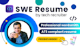 craft a top tier software engineer resume as a pro recruiter and CV maker